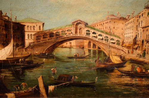 Antiquités - Venice, Grand Canal and Rialto Bridge - Giuseppe Ponga (1856 -1925)